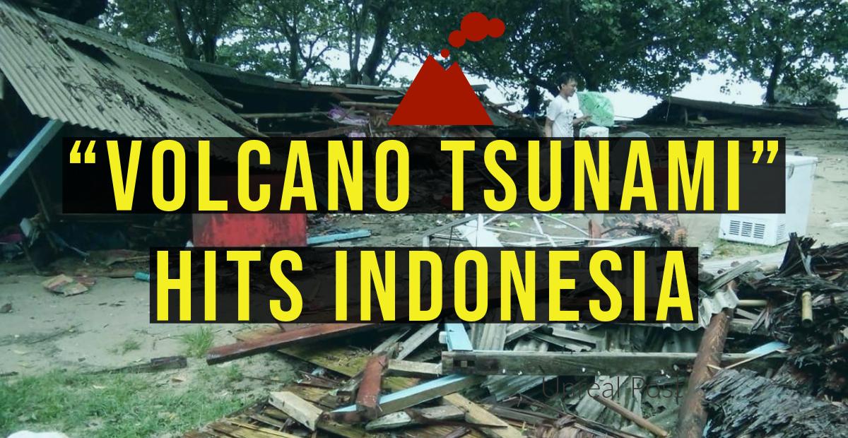Volcano Tsunami Hits Sundra Strait Beaches in Indonesia 222 Dead and Over 800 Missing