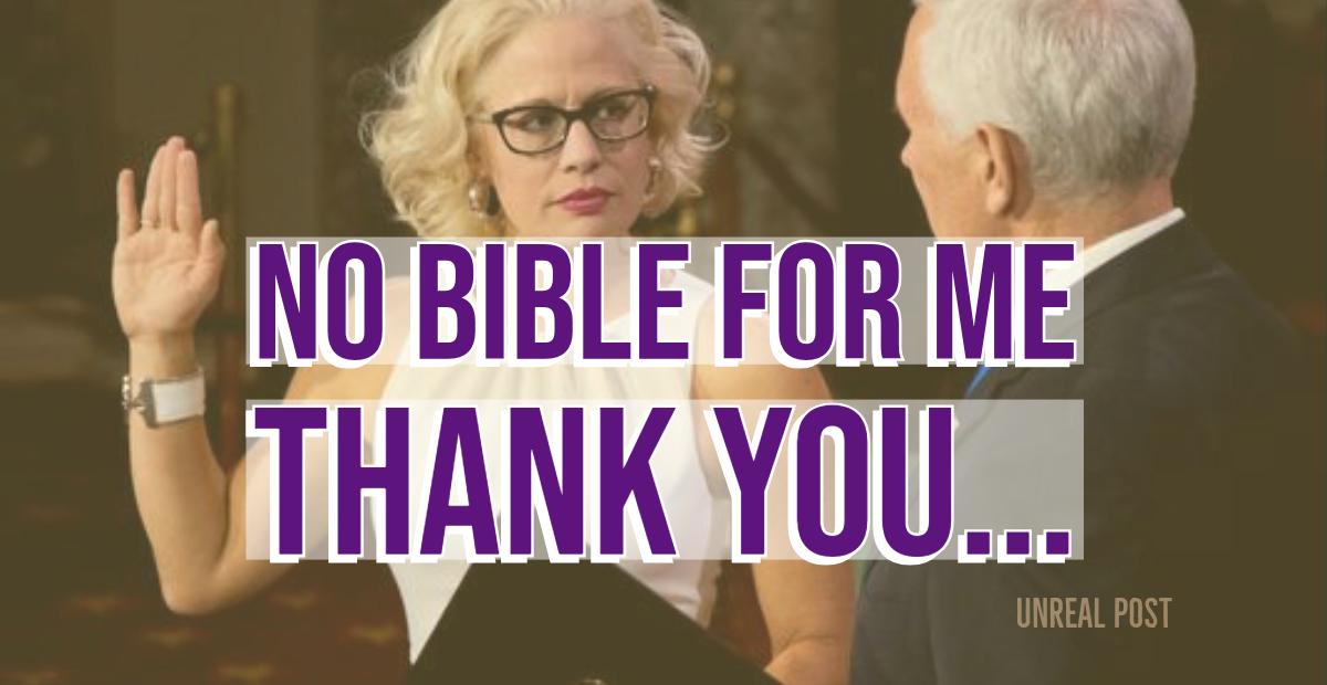 Newly elected senator Kyrsten Sinema refuses to use Bible