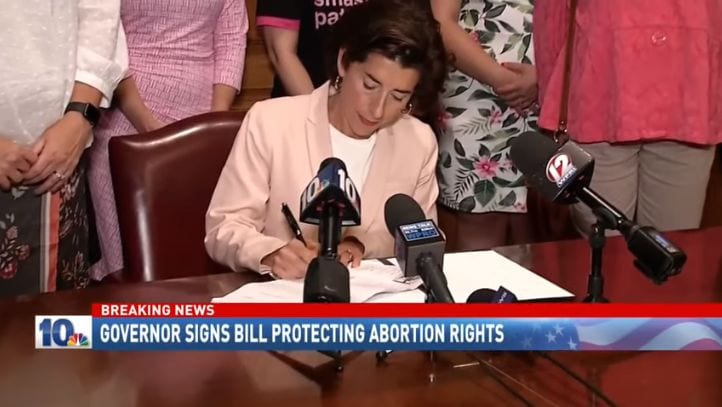 Rhode Island Governor Signs Bill Codifying Roe Into Law, Allowing Abortion Up to Birth for Health, Life of Mother