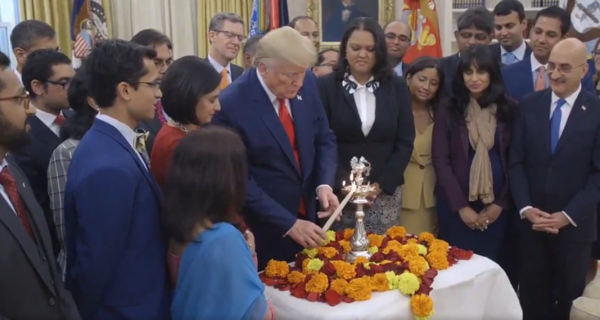 President Trump Hosts Pagans Worshipers at Ceremonial Lighting ‘Festival of Lights’ at White House, Tweets ‘Happy Diwali’
