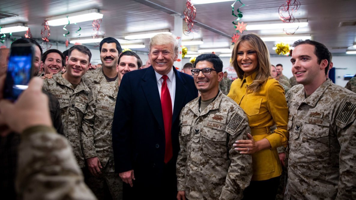 President Trump surprise visit to the troops in Afghanistan