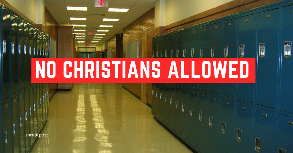 No Christians allowed in High Schools anymore