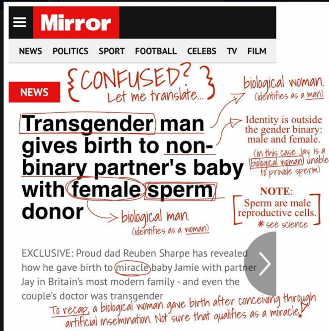 Pastor Gives His ‘Translation’ of News Headline on Transgender Man Giving Birth