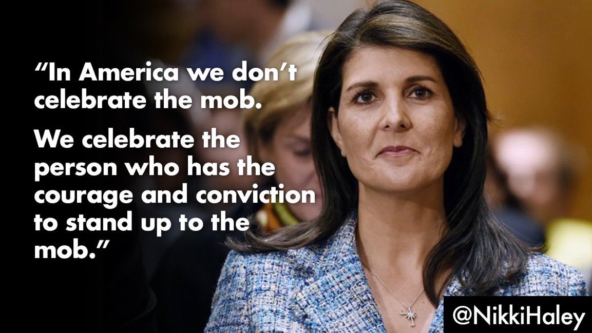 American's don't celebrate the mob we crush it