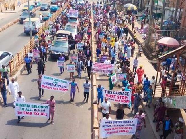 Five million people march against persecution of Christians by Islamist extremists in Nigeria