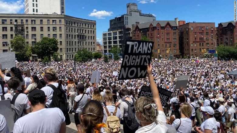 Thousands show up for black trans people in nationwide protests