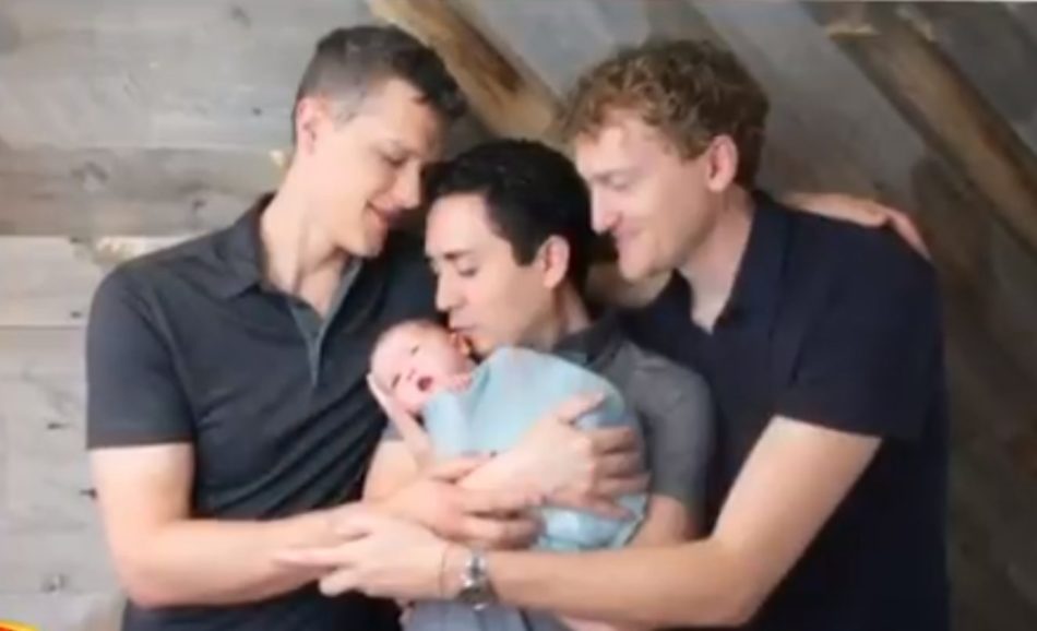 World Cheers as Three Men in Gay Ménage à Trois Listed as Legal Parents of Children on Birth Certificates